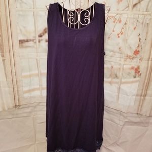 NWOT Purple Tank Dress By Cozy Bear  L